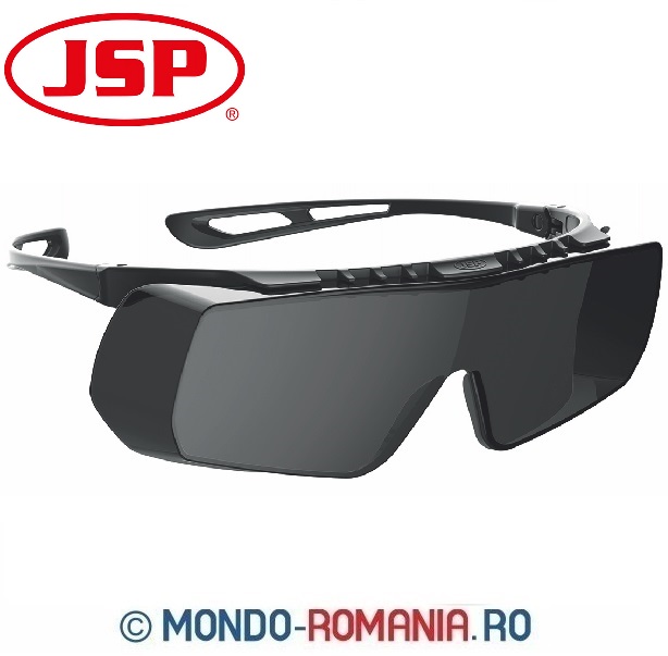 Ochelari fumurii de protectie mecanica cu lentile laterale JSP COVERLITE OVERSPE